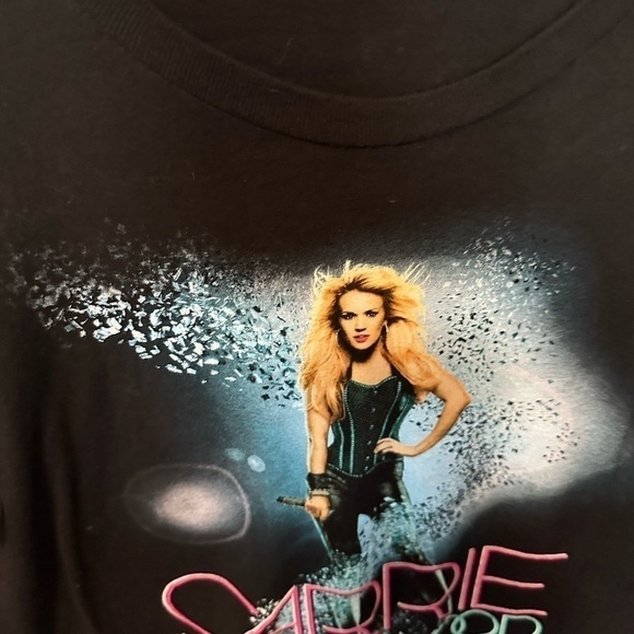 Carrie Underwood Concert Tour Shirt Short Sleeve Black Blown Away Band Tee 2013 - Picture 7 of 10